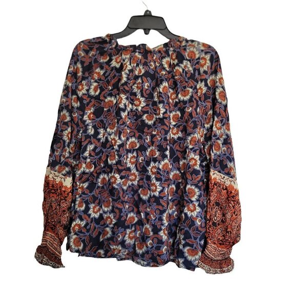 Pretty Boho Floral Blouse Top Women Size M - Picture 5 of 11